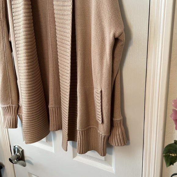 J. Crew Open Front Shawl Camel Cardigan Sweater XS/S - Picture 4 of 9